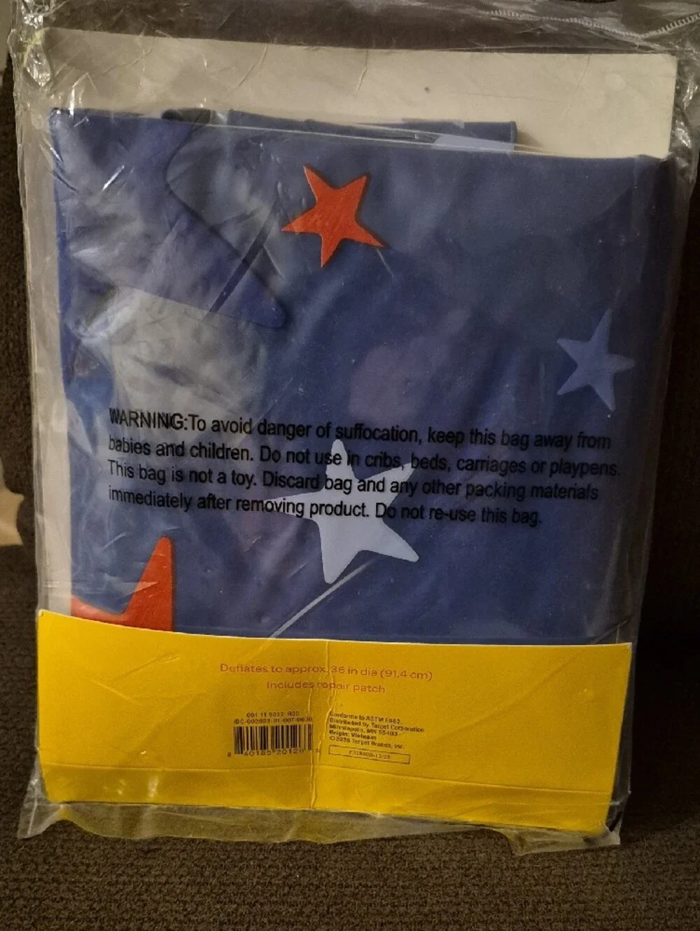 Sun Squad Inflatable Swim Tube - Blue with Stars Age 9+ 31
